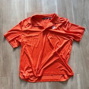 Cutter & Buck Orange Clemson Tigers Golf Polo Size XL